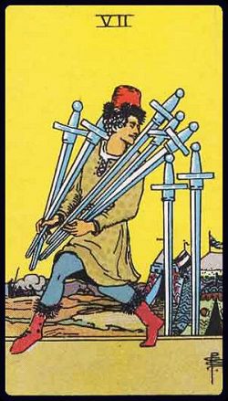 Sieben der Schwerter Tarot Tageskarte