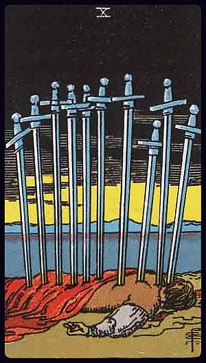 Zehn der Schwerter Tarot Tageskarte