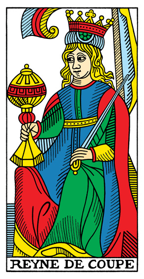 Königin der Kelche Tarot Tageskarte